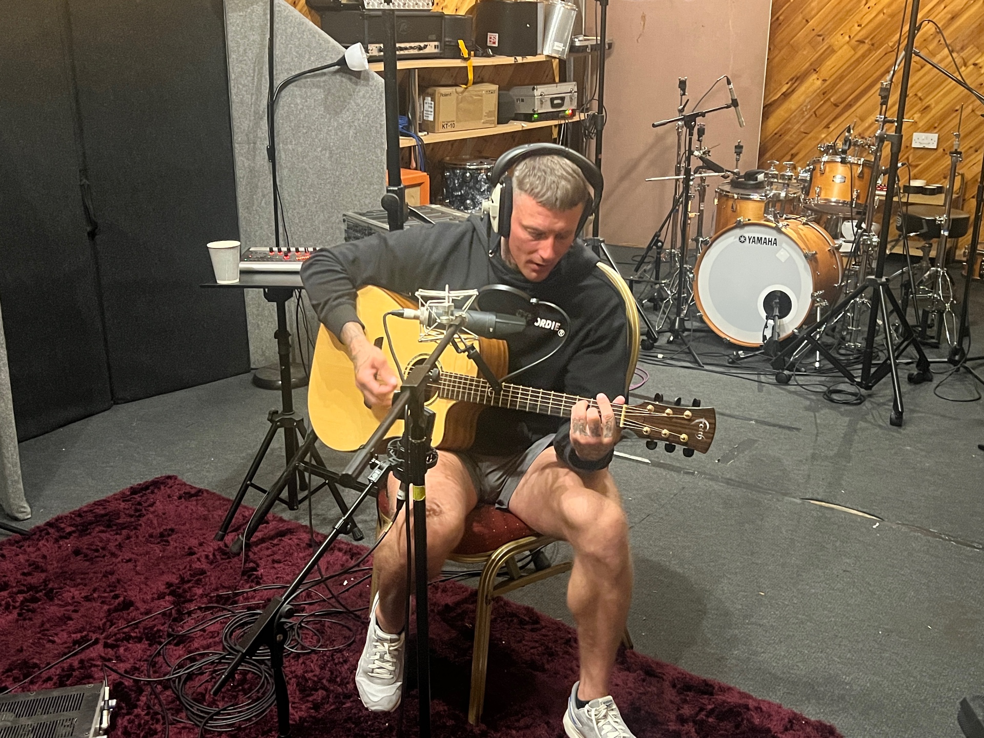 Jacob ONeill in the studio